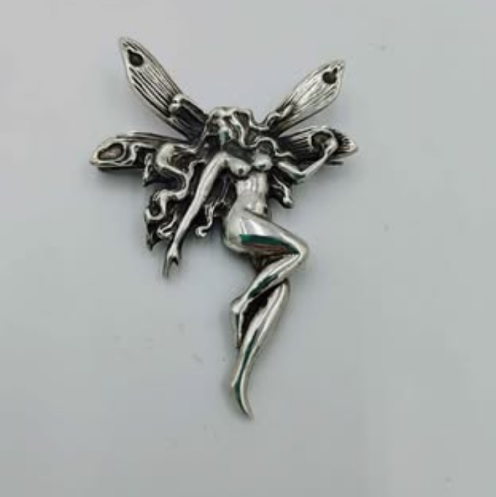 Sterling Silver 925 Fairy Pin